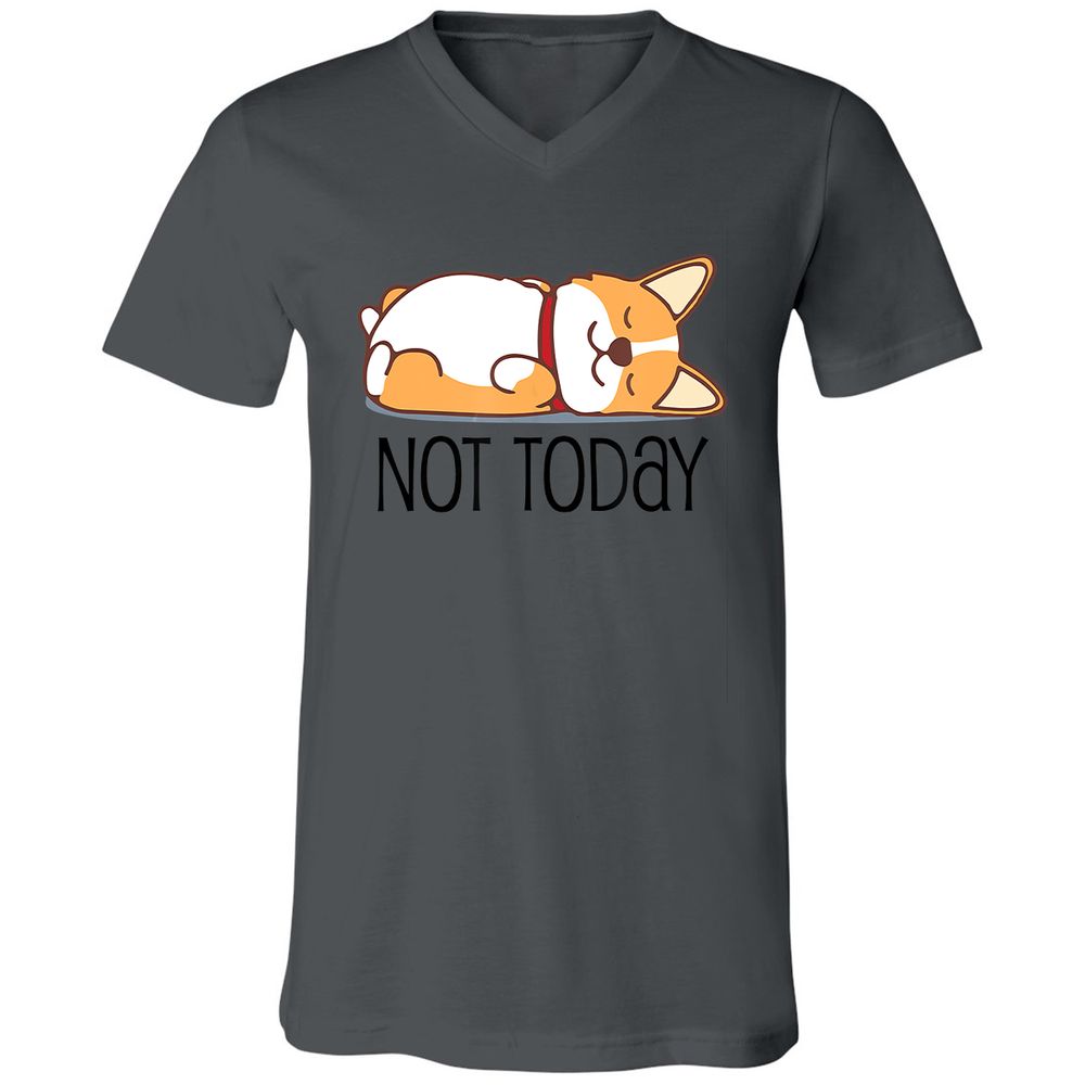 Unisex V-Neck T-Shirt - X984QRCB - Asphalt - 12