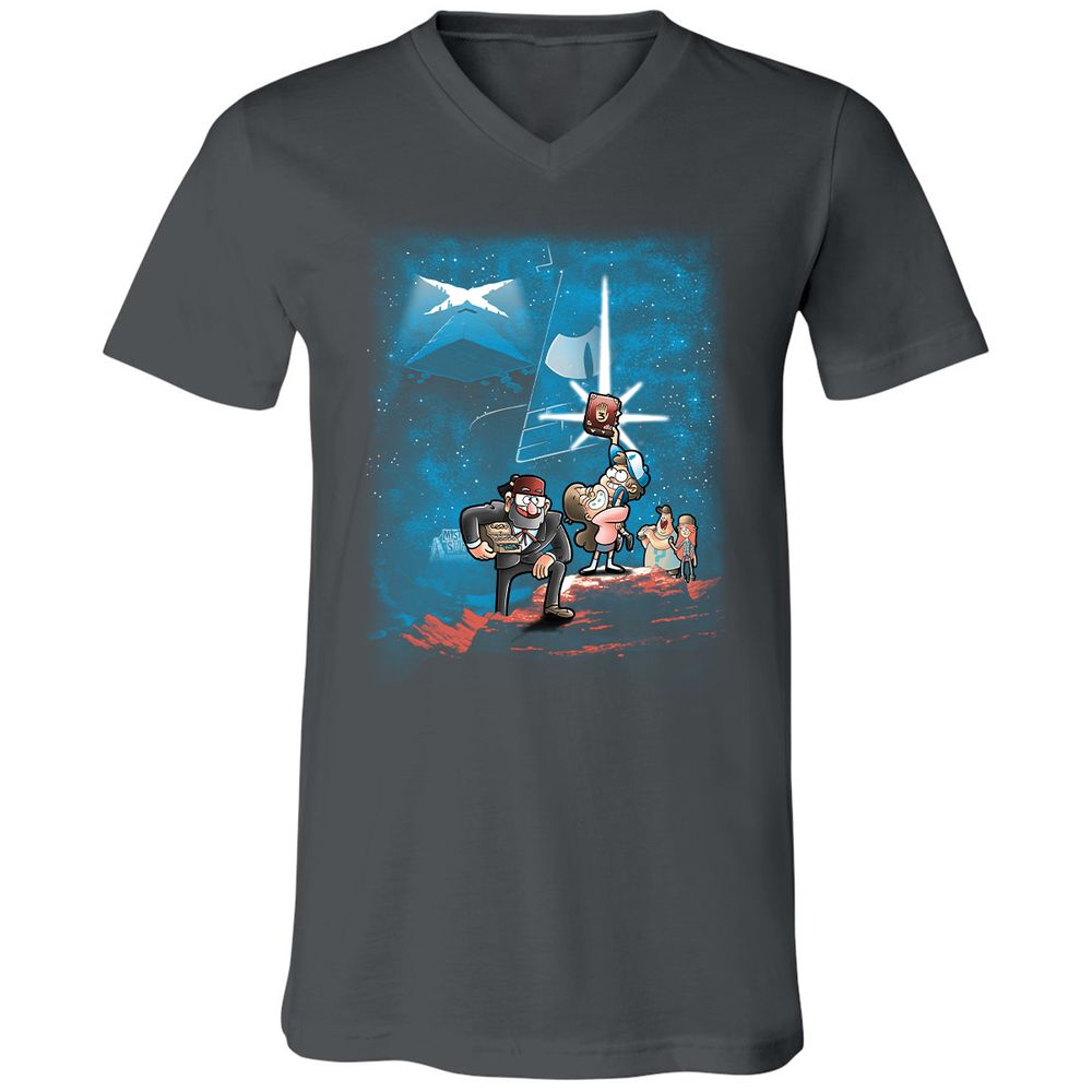 Unisex V-Neck T-Shirt - AZNLLPL2 - Asphalt - 12