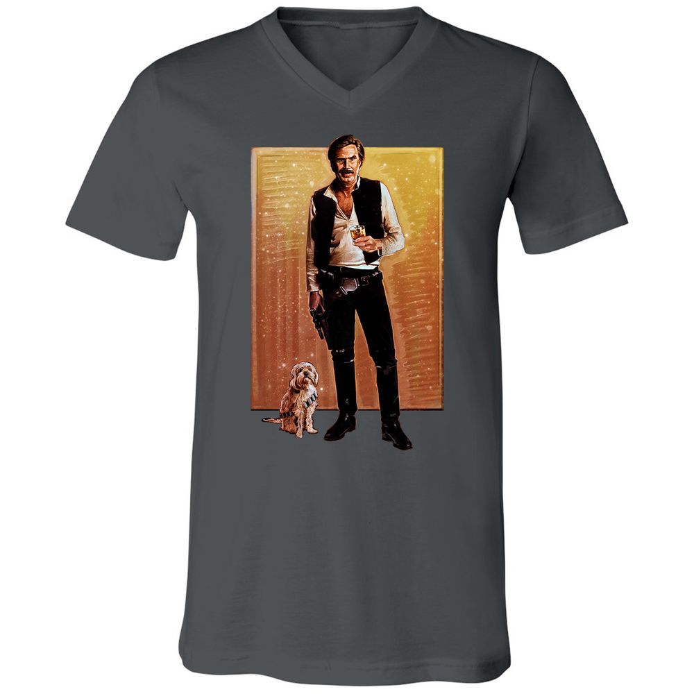 Unisex V-Neck T-Shirt - EBH8B4KZ - Asphalt - 12