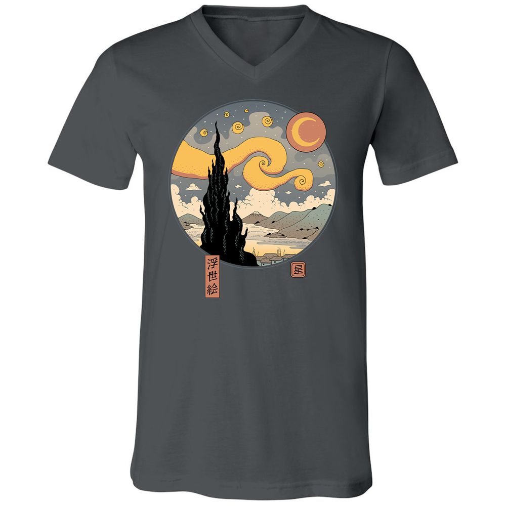 Unisex V-Neck T-Shirt - CPAVYYSM - Asphalt - 12