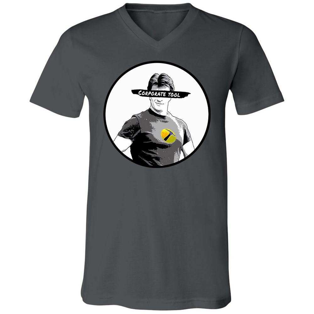 Unisex V-Neck T-Shirt - JAVDXXLA - Asphalt - 12