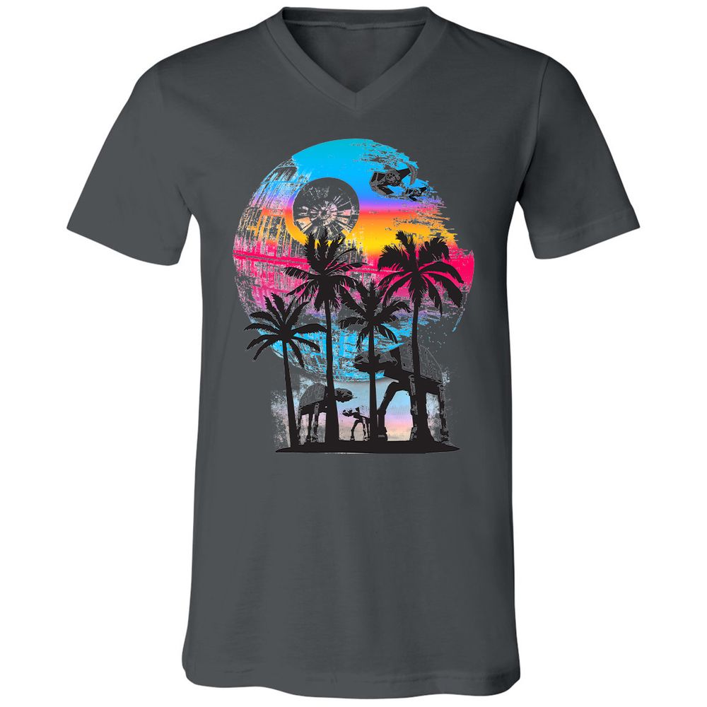 Unisex V-Neck T-Shirt - R7YBZ4DN - Asphalt - 12