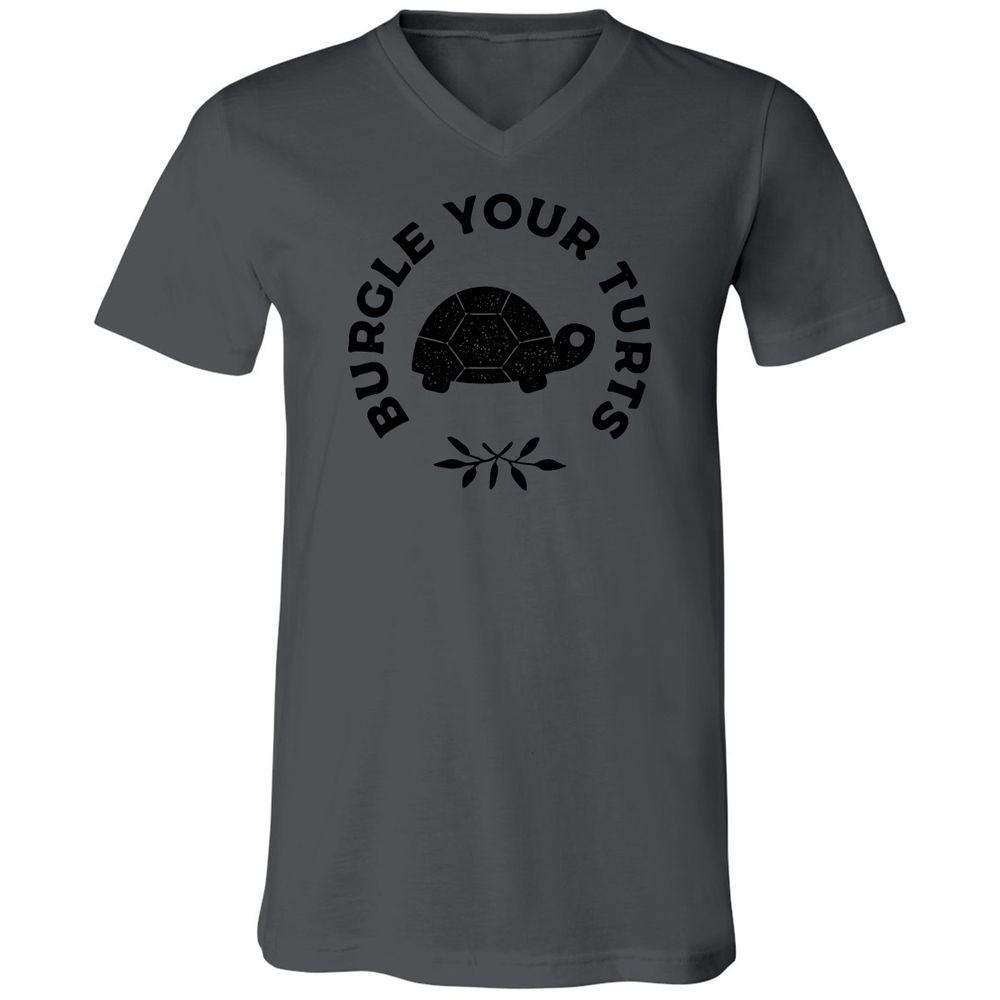 Unisex V-Neck T-Shirt - 8M3PF9HB - Asphalt - 12