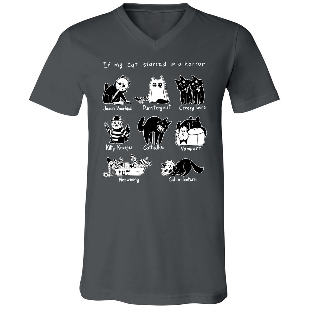 Unisex V-Neck T-Shirt - U3TK7NA8 - Asphalt - 12