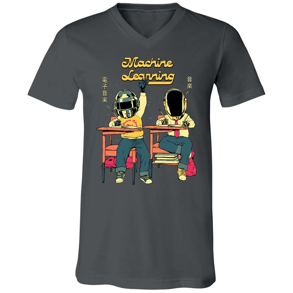 Unisex V-Neck T-Shirt - U2AQLAVW - Asphalt - 12