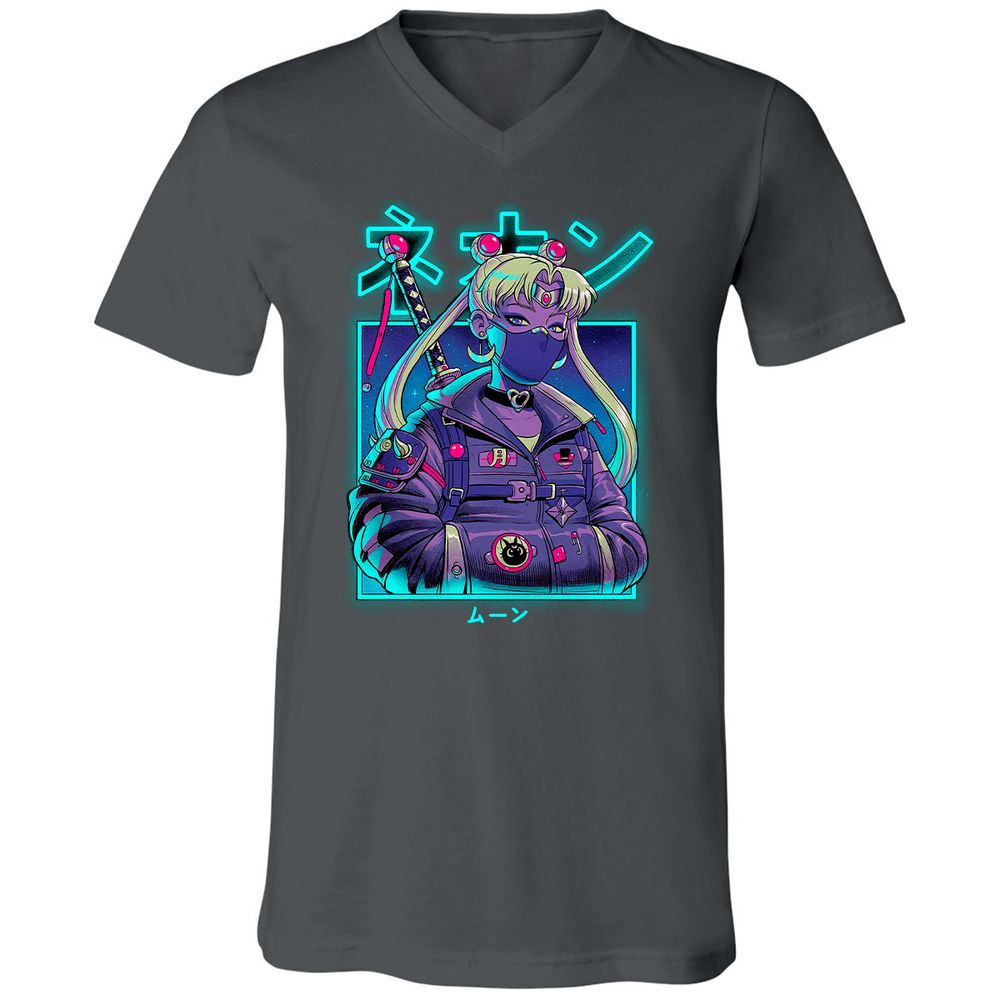 Unisex V-Neck T-Shirt - JZQ5PPGN - Asphalt - 12