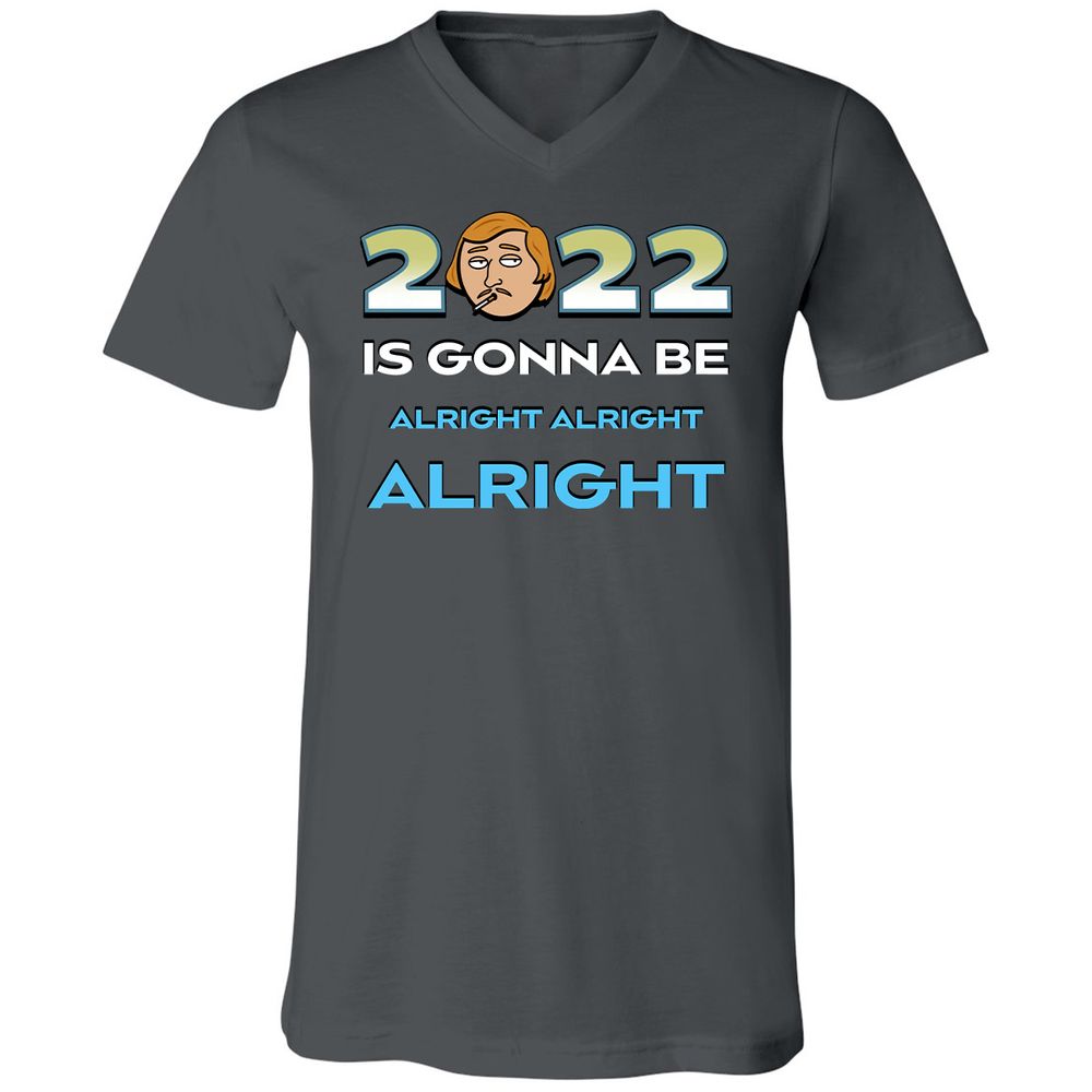 Unisex V-Neck T-Shirt - B6TH4GFD - Asphalt - 12