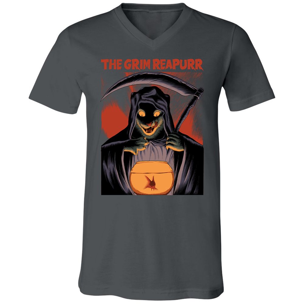 Unisex V-Neck T-Shirt - P2FJHAYT - Asphalt - 12