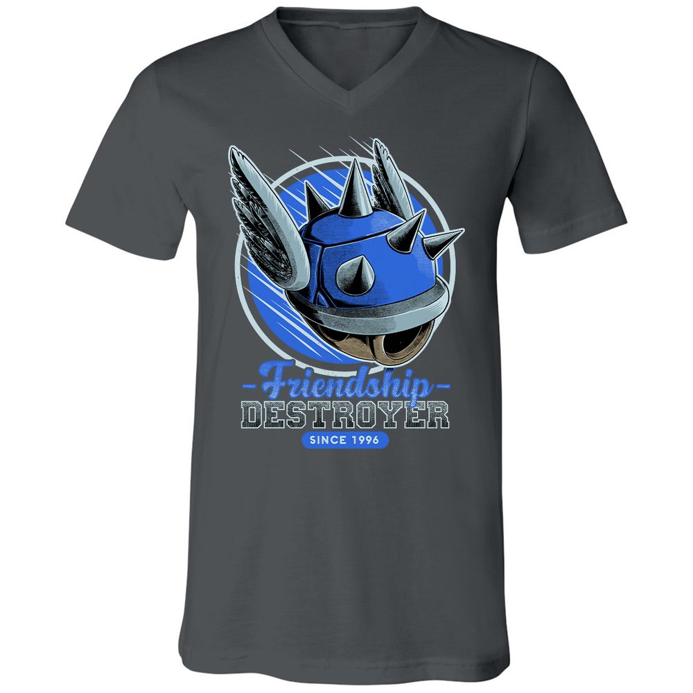 Unisex V-Neck T-Shirt - N4BZUF22 - Asphalt - 12