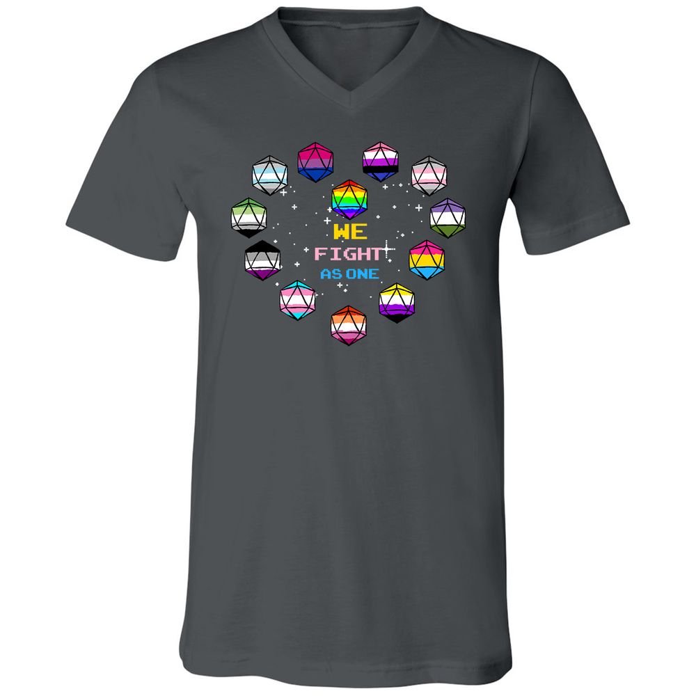 Unisex V-Neck T-Shirt - ENZTBB7N - Asphalt - 12