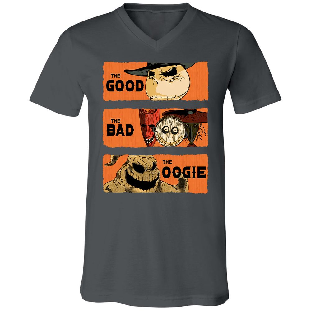 Unisex V-Neck T-Shirt - D9T9E26E - Asphalt - 12