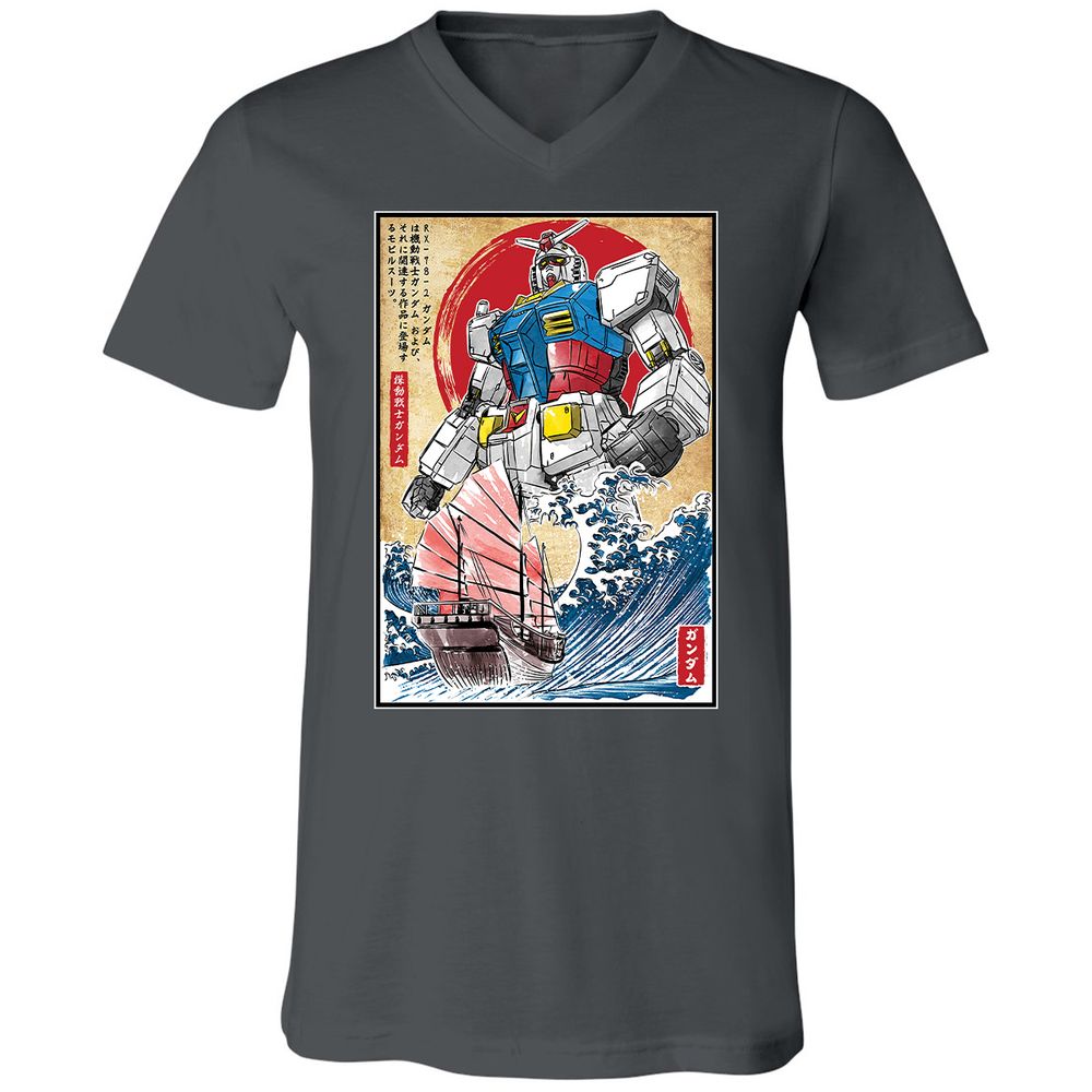 Unisex V-Neck T-Shirt - TCSQ2H63 - Asphalt - 12