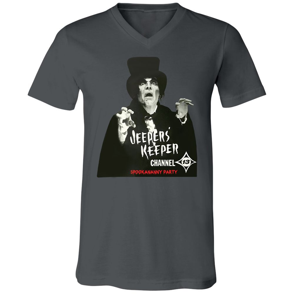Unisex V-Neck T-Shirt - KNS5PTZA - Asphalt - 12