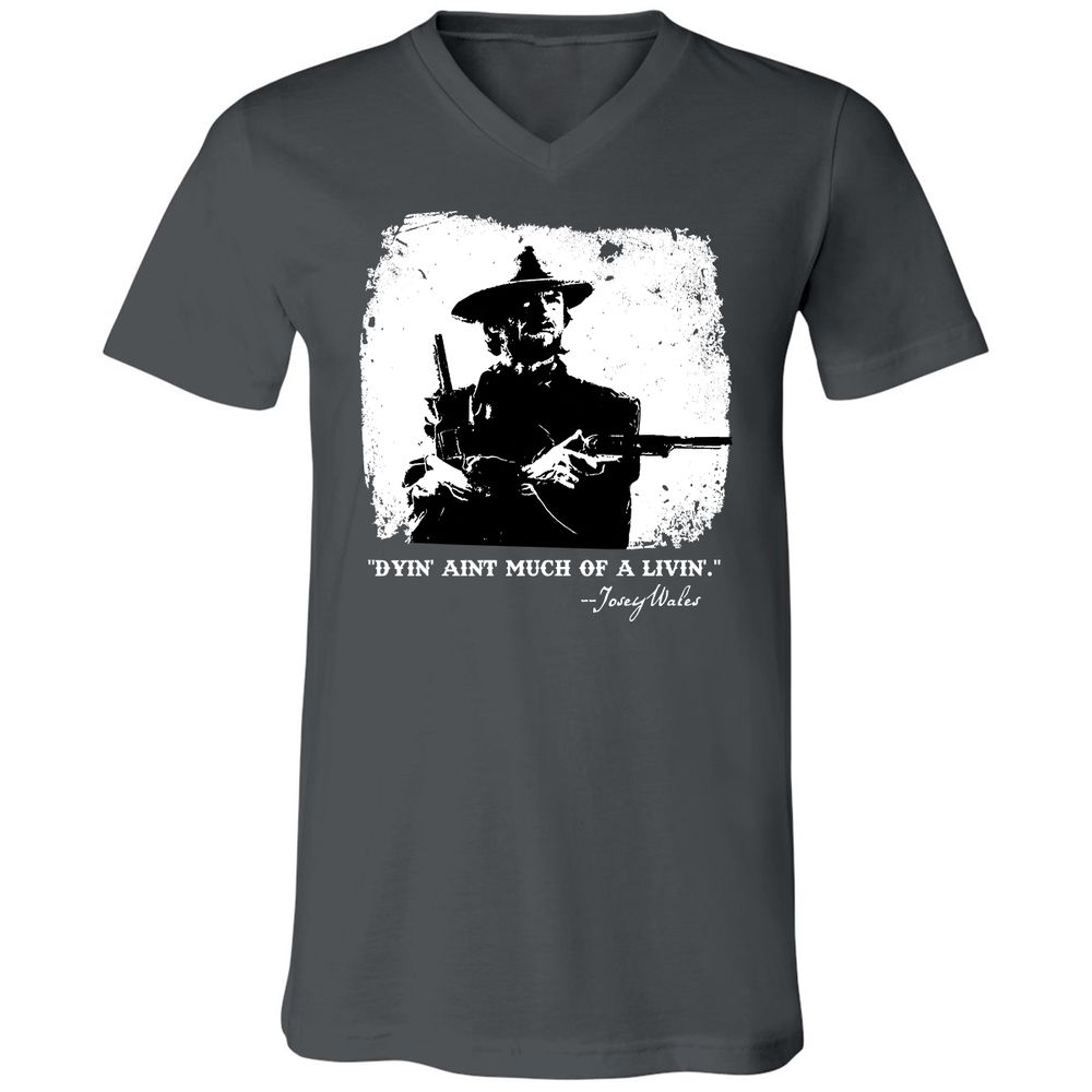 Unisex V-Neck T-Shirt - DACP7D2L - Asphalt - 12