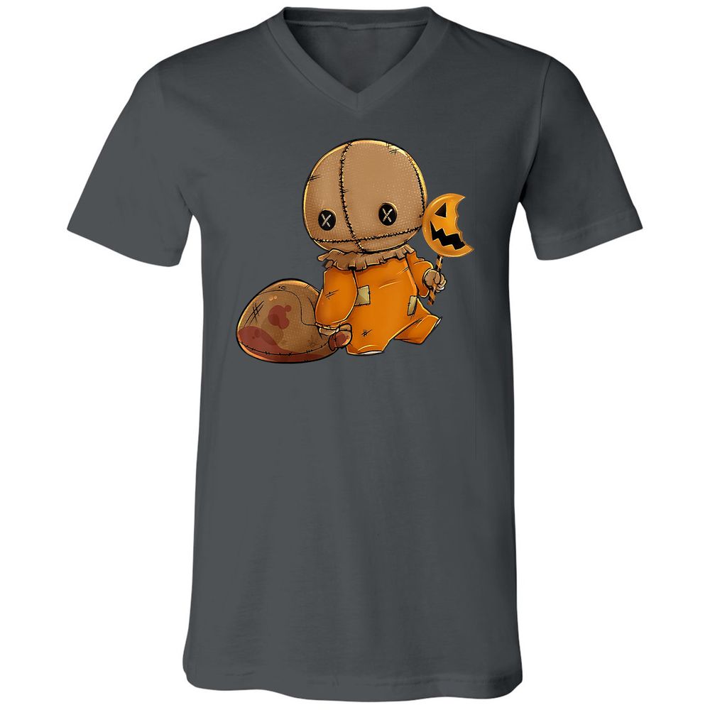 Unisex V-Neck T-Shirt - 91F9BNJZ - Asphalt - 12