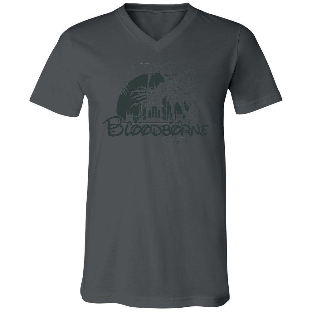 Unisex V-Neck T-Shirt - W3LCRZUH - Asphalt - 12