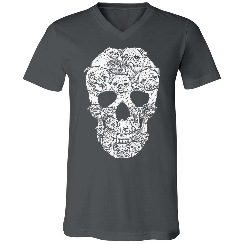 Unisex V-Neck T-Shirt - 5YYCGDZH - Asphalt - 12