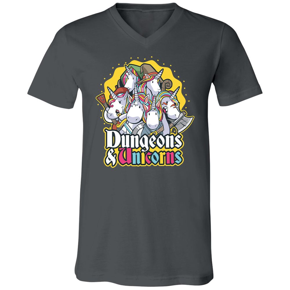 Unisex V-Neck T-Shirt - 3MB6DTY4 - Asphalt - 12