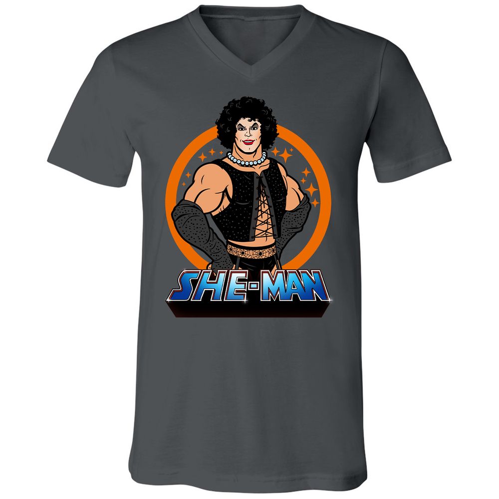 Unisex V-Neck T-Shirt - NRWP44AS - Asphalt - 12