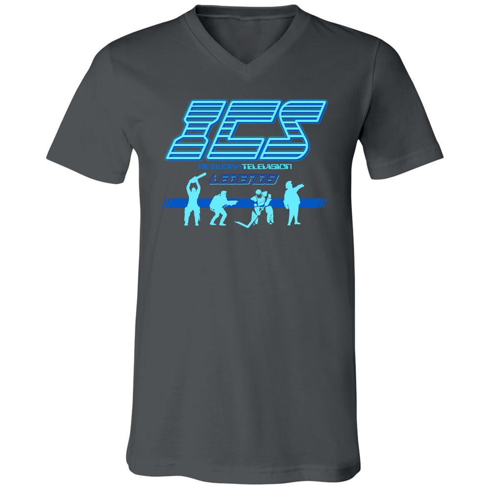 Unisex V-Neck T-Shirt - ZHTF1BC5 - Asphalt - 12