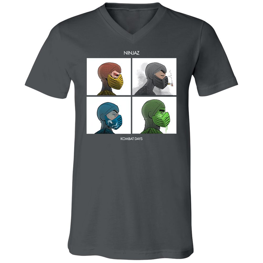 Unisex V-Neck T-Shirt - LQPZ49UY - Asphalt - 12