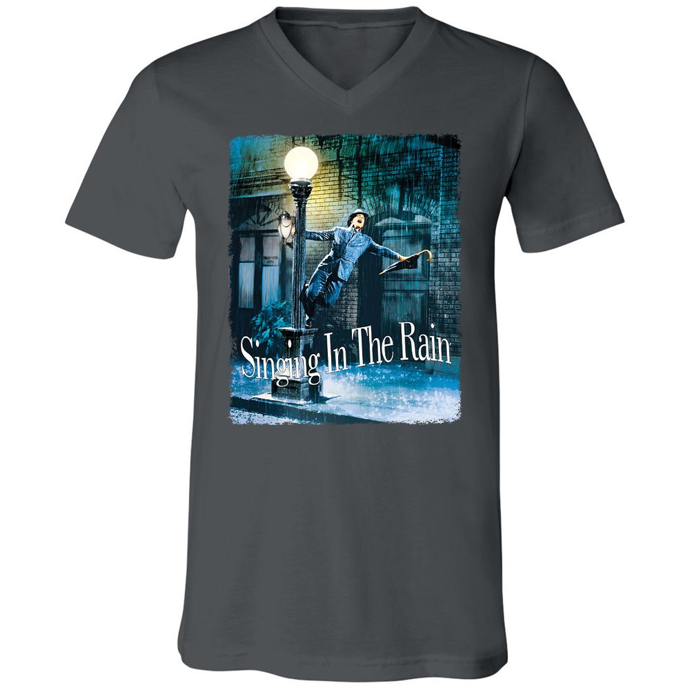 Unisex V-Neck T-Shirt - U8ZXW3T5 - Asphalt - 12