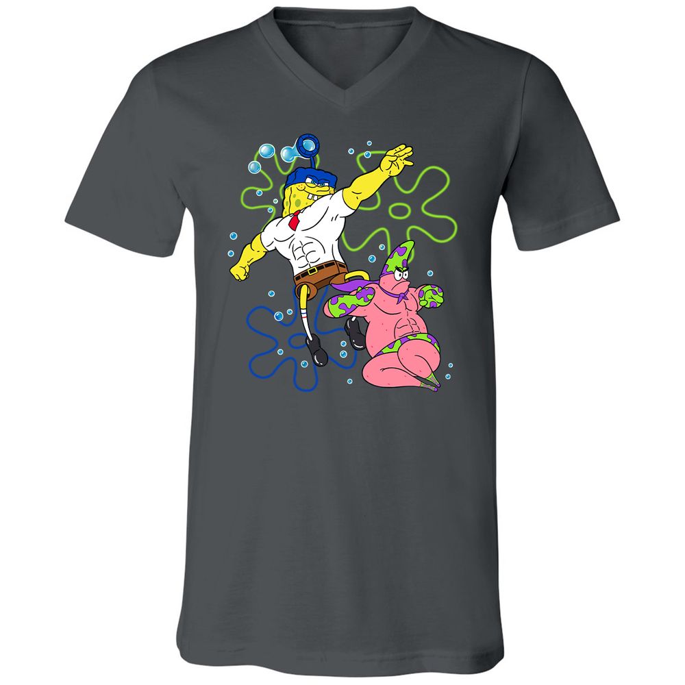 Unisex V-Neck T-Shirt - 8RRK6HKW - Asphalt - 12