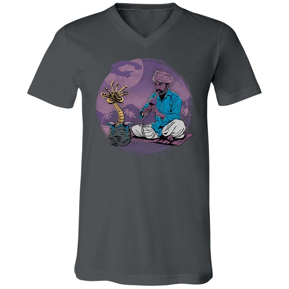 Unisex V-Neck T-Shirt - 2W9BNYK4 - Asphalt - 12