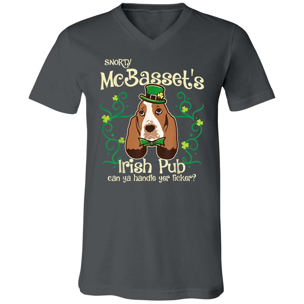 Unisex V-Neck T-Shirt - 9UGW7BHK - Asphalt - 12