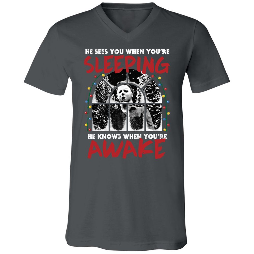 Unisex V-Neck T-Shirt - PCDG6MLP - Asphalt - 12