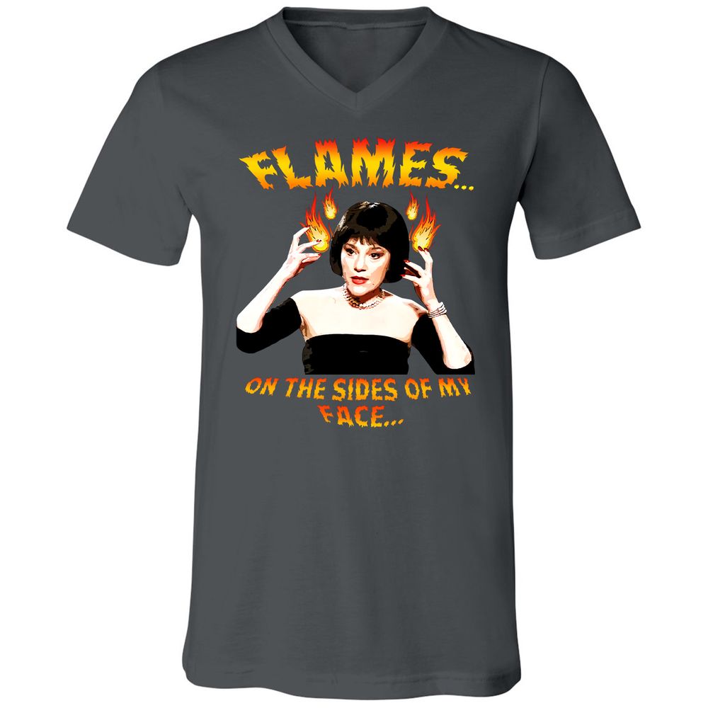 Unisex V-Neck T-Shirt - ZEMMHUQF - Asphalt - 12