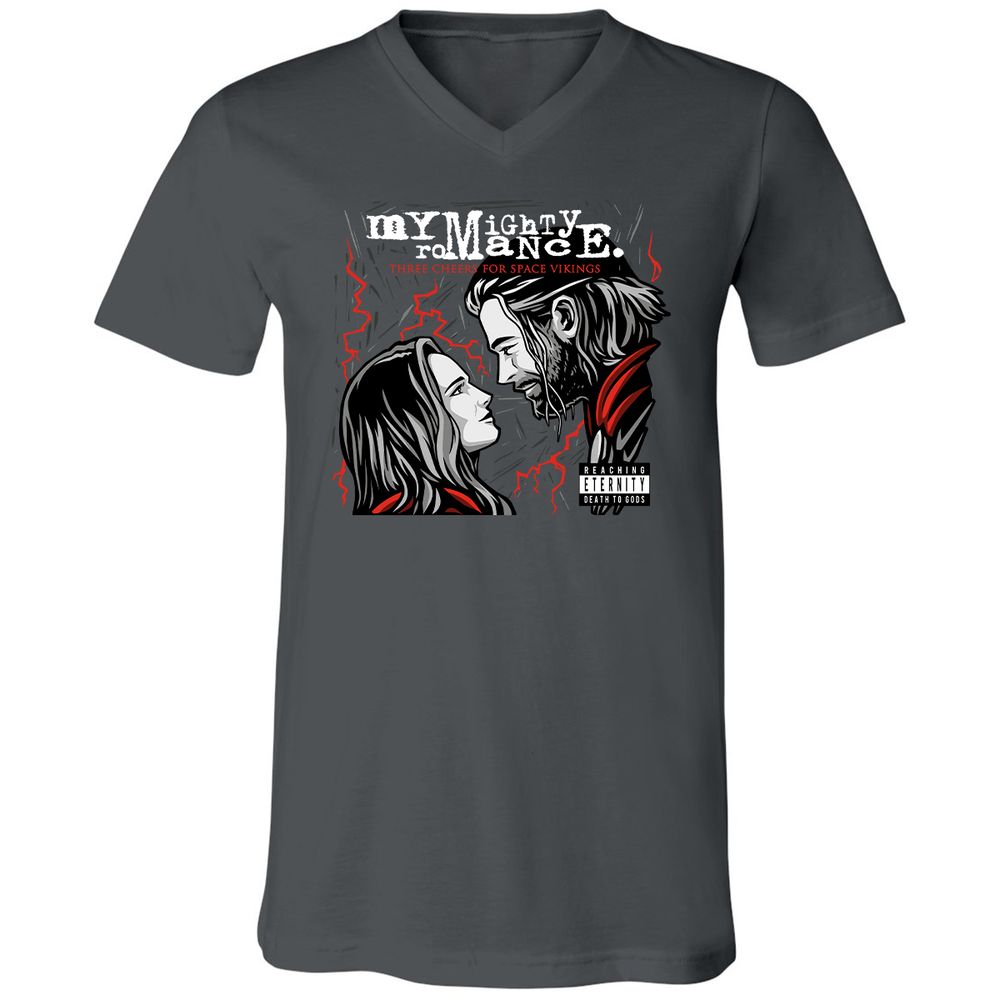 Unisex V-Neck T-Shirt - 6XA4SUT5 - Asphalt - 12