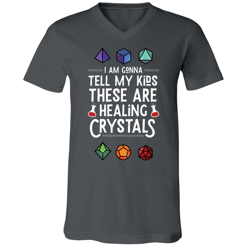 Unisex V-Neck T-Shirt - GS5M3SJN - Asphalt - 12