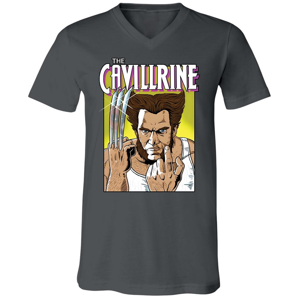 Unisex V-Neck T-Shirt - PUMNFWYX - Asphalt - 12