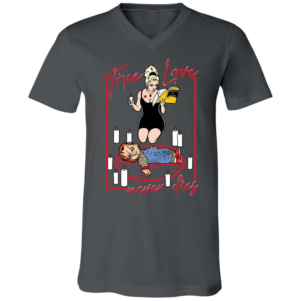 Unisex V-Neck T-Shirt - 2KHUJW56 - Asphalt - 12