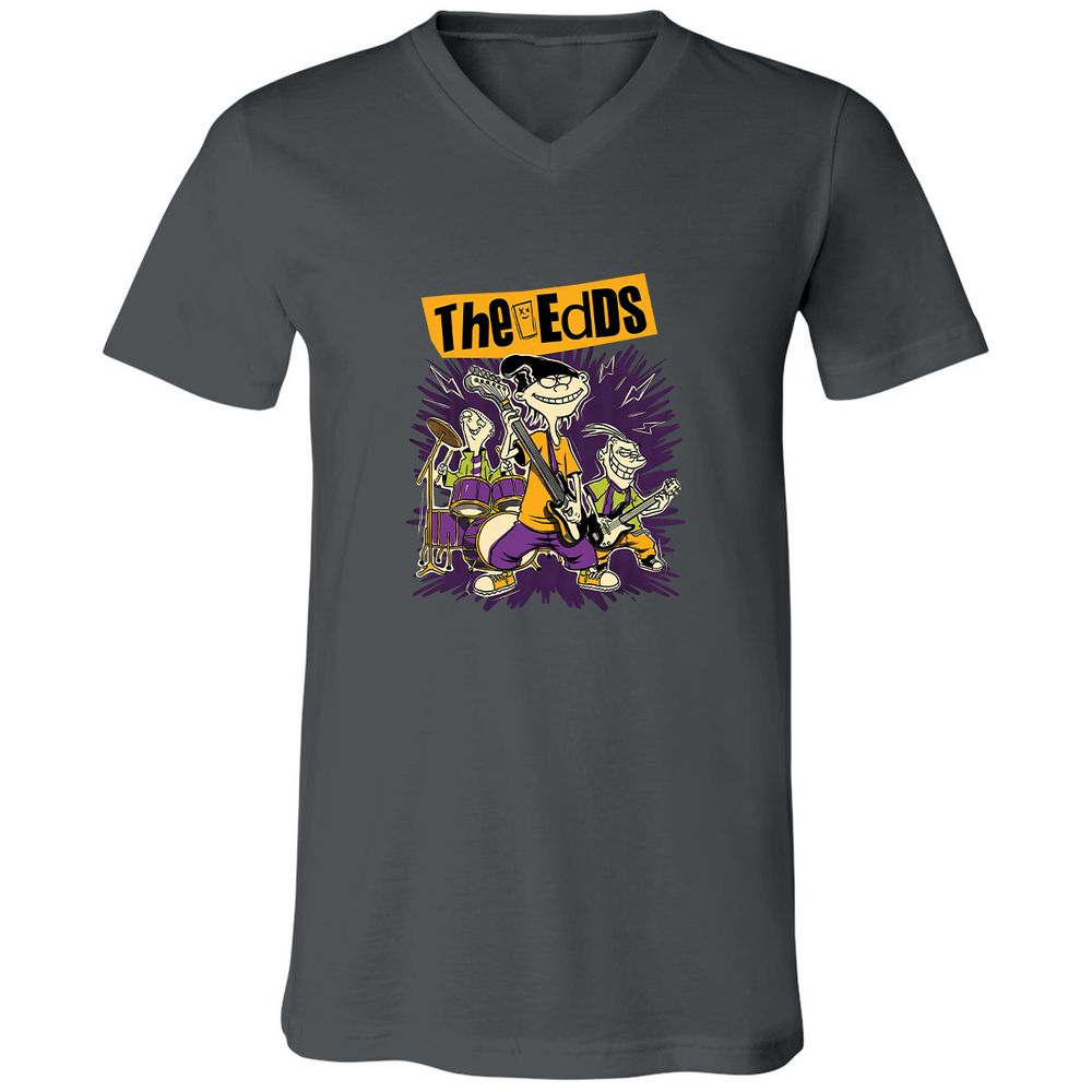Unisex V-Neck T-Shirt - SL4ZFT9R - Asphalt - 12