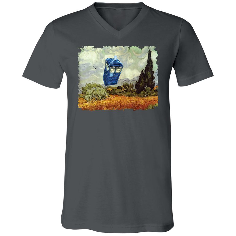 Unisex V-Neck T-Shirt - VD6FTRWC - Asphalt - 12