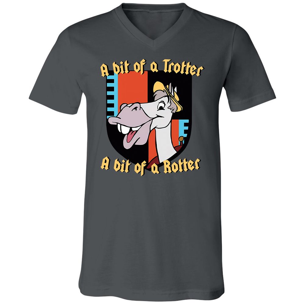 Unisex V-Neck T-Shirt - KXTFAN3J - Asphalt - 12