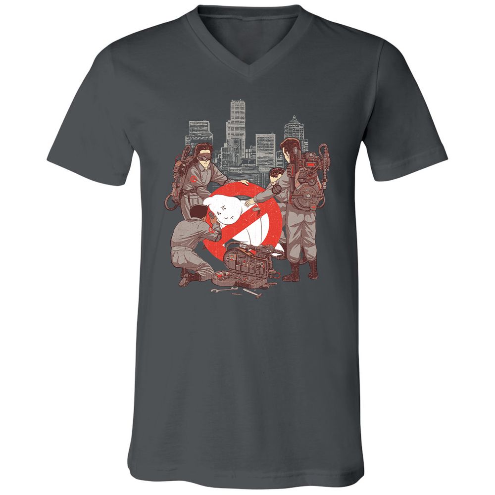 Unisex V-Neck T-Shirt - 3AZ4PVEQ - Asphalt - 12