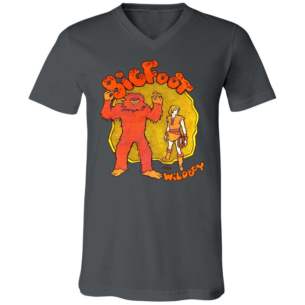Unisex V-Neck T-Shirt - UPVK9KW6 - Asphalt - 12