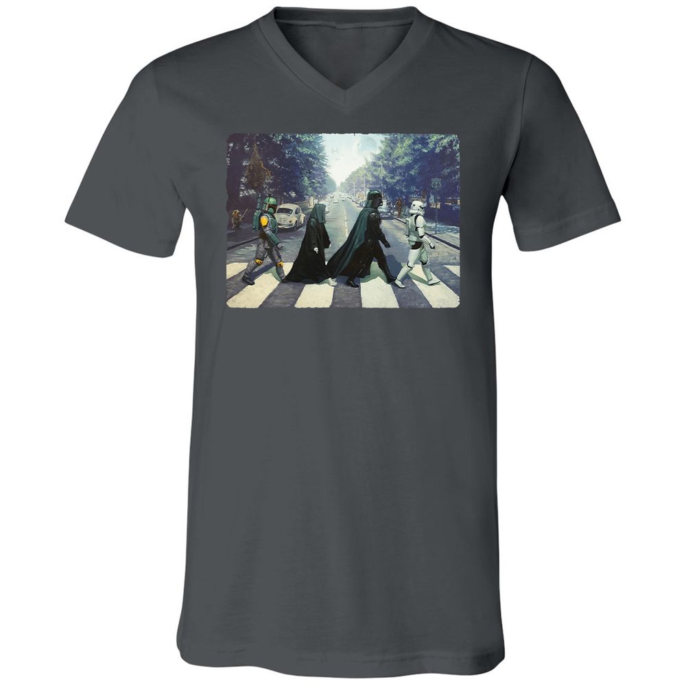 Unisex V-Neck T-Shirt - KT87ND3C - Asphalt - 12