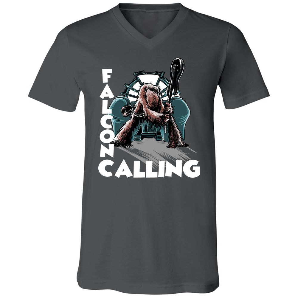 Unisex V-Neck T-Shirt - DHP3KXJJ - Asphalt - 12