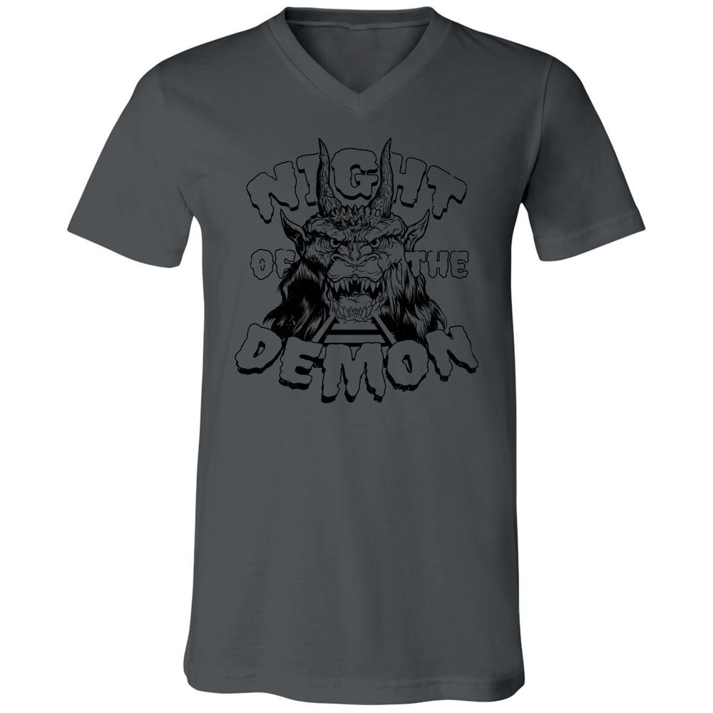 Unisex V-Neck T-Shirt - B6MJF9XZ - Asphalt - 12