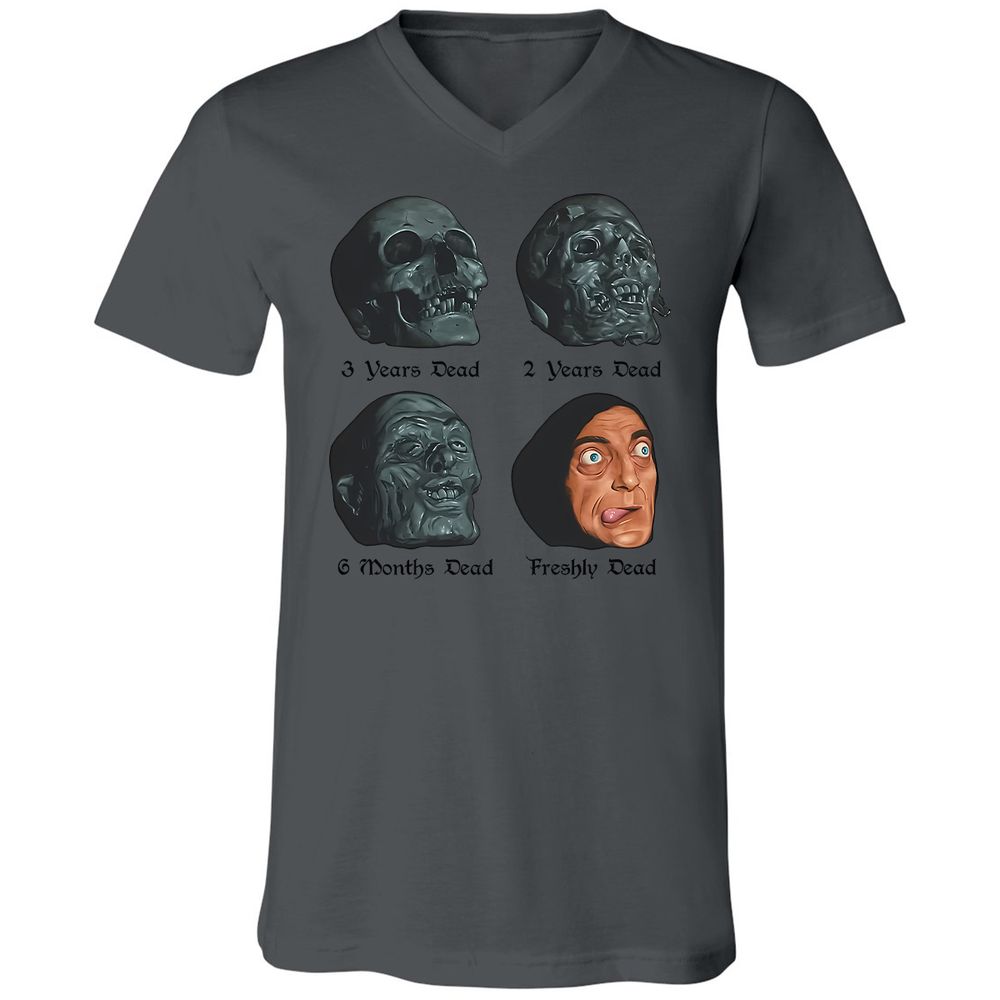 Unisex V-Neck T-Shirt - CAFY47VA - Asphalt - 12