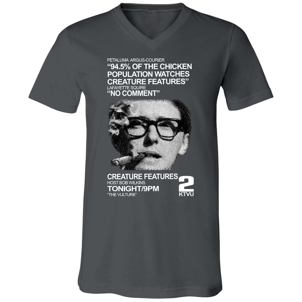 Unisex V-Neck T-Shirt - YNZ2LCQF - Asphalt - 12