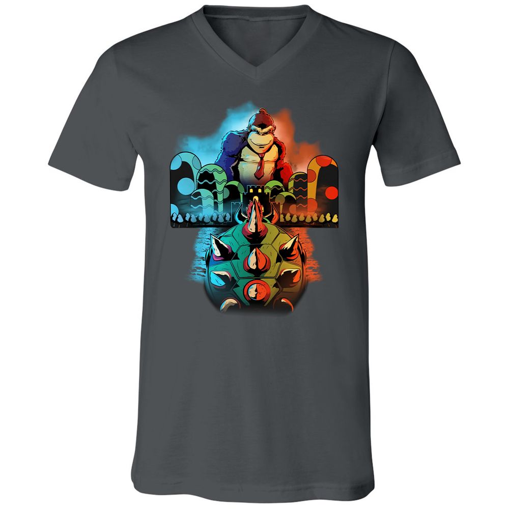 Unisex V-Neck T-Shirt - TJYT7E5V - Asphalt - 12