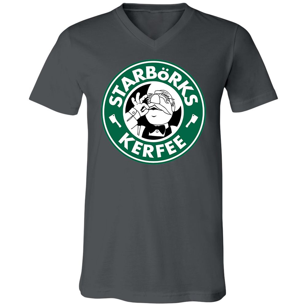Unisex V-Neck T-Shirt - QQ3H45JH - Asphalt - 12
