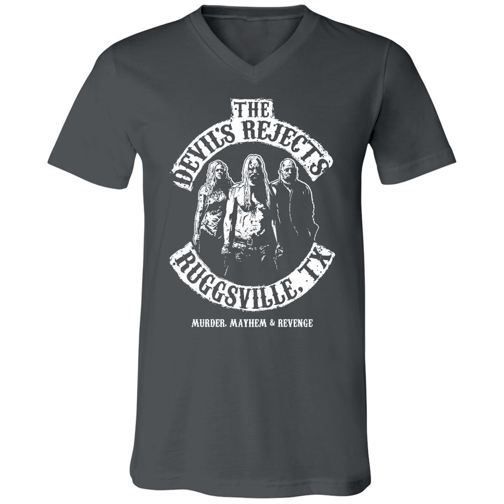 Unisex V-Neck T-Shirt - EX4TWWRT - Asphalt - 12