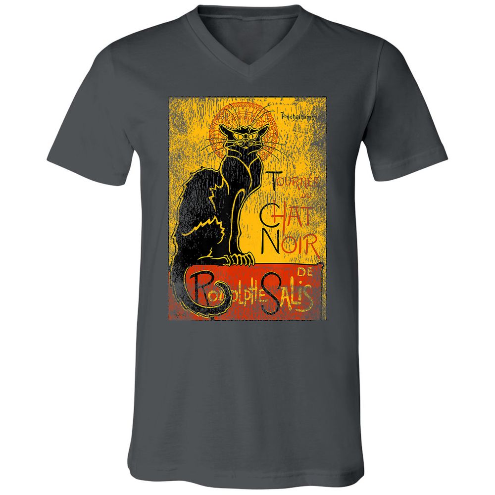 Unisex V-Neck T-Shirt - C1J6LBJW - Asphalt - 12