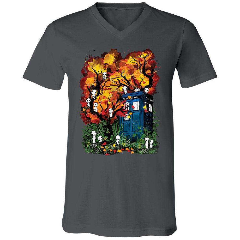 Unisex V-Neck T-Shirt - 57R19E23 - Asphalt - 12
